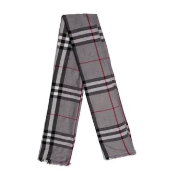 Burberry London Scarf Nova Check Plaid Print Wrap Fringe Edge Classic - Picture 1 of 1